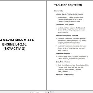Mazda Automotive MX-5 Miata 2024 L4-2.0L SKYACTIV-G Wiring Diagram PDF