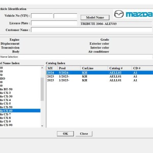 Mazda EPC General Electronic Parts Catalog 05.2024