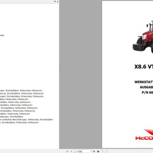 McCormick X8 Workshop Manual DE