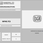 Merlo Multifarmer MF40.7CS MF40.9CS Service Manual