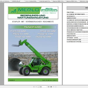 Merlo Panoramic P120.10 P101.10 P65.14 P50.18 P45.18 HM Service Manual