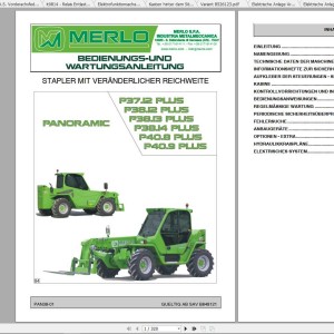 Merlo Panoramic P40.8 P40.9 P35.13 P38.12 P38.13 P38.14 Service Manual
