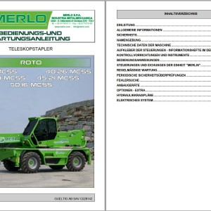 Merlo ROTO MCSS R40.25 to R60.24 DE Service Manual