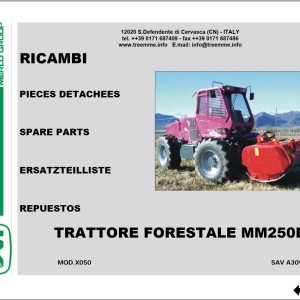 Merlo TREEMME MM250B Operating Maintenance Manual, Parts Manual