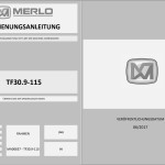 Merlo Turbofarmer Modular TF30.9 TF65.9 Service Manuals