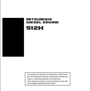 Mitsubishi Diesel Engine S12H Operation and Maintenance Manual 99260-03120