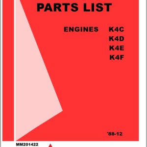 Mitsubishi K4C K4D K4E K4F Engine Parts Catalog MM201422