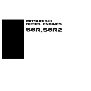 Mitsubishi S6R S6R2 Series Engine Service Manual 99419-12120