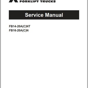 Mitsubishi FB16AN FB16ANT - FB20AN FB20ANT Operation & Maintenance Service Manual