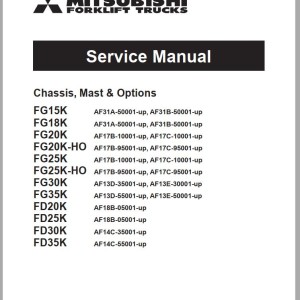 Mitsubishi FG18K FG20K FG20K HO FG30K FG35K Schematic Operation & Maintenance Service Manual