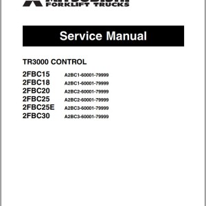 Mitsubishi 2FBC15 2FBC18 2FBC20 2FBC25 2FBC25E 2FBC30 Operation & Maintenance Service Manual
