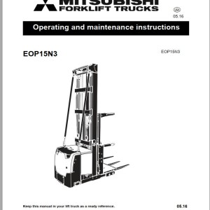 Mitsubishi EOP15N3 (2016) Operation & Maintenance Manual