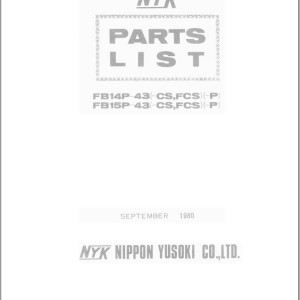 Mitsubishi FB14P-43(-CSFCS)(-P) FB15P-43(-CSFCS)(-P) Spare Parts Catalog