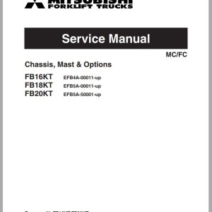 Mitsubishi FB16KT FB18KT FB20KT Operation & Maintenance Service Manual
