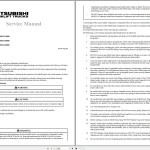 Mitsubishi FB16PNT FB18PNT FB20PNT Schematic Operation & Maintenance Service Manual