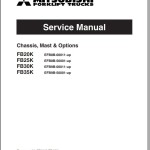 Mitsubishi FB20K FB25K FB30K FB35K Service Manual