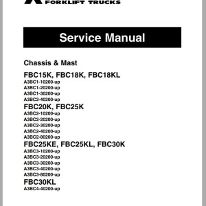 Mitsubishi FBC15K FBC18KL FBC25KL Operation & Maintenance Service Manual