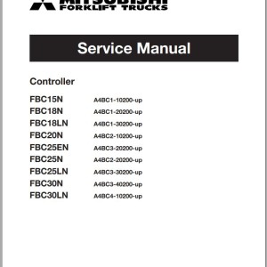 Mitsubishi FBC15N Schematic Operation & Maintenance Service Manual