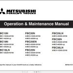 Mitsubishi FBC18LN FBC18N Schematic Operation & Maintenance Service Manual