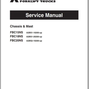 Mitsubishi FBC18NS FBC20NS Operation & Maintenance Service Manual