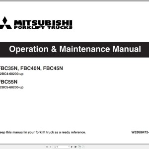 Mitsubishi FBC35N FBC40N FBC45N Schematic Service Manual