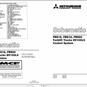 Mitsubishi FBS15 FBS18 FBS20 Schematic Service Manual