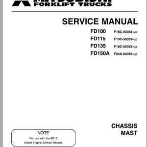 Mitsubishi FD100 Schematic Operation & Maintenance Service Manual