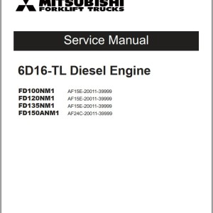 Mitsubishi FD100NM1 FD120NM1 FD135NM1 Schematic Operation & Maintenance Service Manual