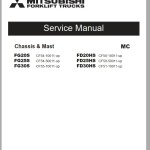 Mitsubishi FD20HS FD25HS FD30HS Schematic Operation & Maintenance Service Manual