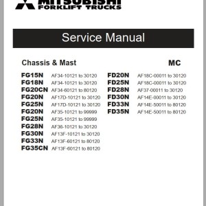 Mitsubishi FD28N Operation & Maintenance Service Manual
