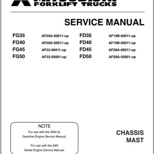 Mitsubishi FD35 Operation & Maintenance Service Manual