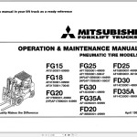 Mitsubishi FD35A Operation & Maintenance Service Manual