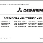 Mitsubishi FD50 Operation & Maintenance Service Manual