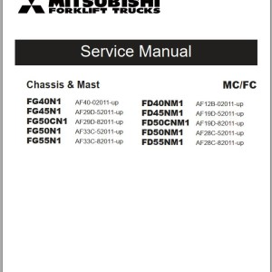 Mitsubishi FD50CNM1 Schematic Operation & Maintenance Service Manual