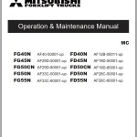 Mitsubishi FD55N Schematic Operation & Maintenance Service Manual