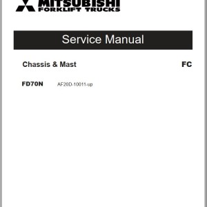 Mitsubishi FD70N Schematic Operation & Maintenance Service Manual