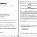 Mitsubishi FD70N1 Schematic Operation & Maintenance Service Manual