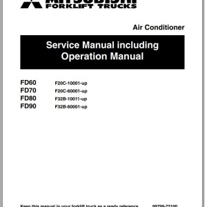 Mitsubishi FD80 Schematic Operation & Maintenance Service Manual