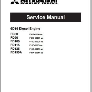 Mitsubishi FD90 Schematic Operation & Maintenance Service Manual