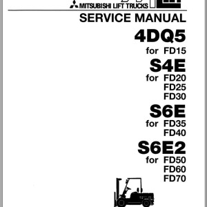 Mitsubishi FDC30 Service Manual 99719-52120