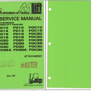 Mitsubishi FG10 Operation & Maintenance Service Manual