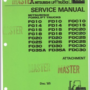 Mitsubishi FG15 Operation & Maintenance Service Manual