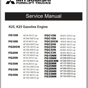 Mitsubishi FG15NM - FG35NM Schematic Operation & Maintenance Service Manual