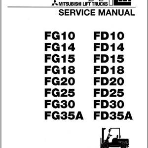 Mitsubishi FG25 FG30 Schematic Operation & Maintenance Service Manual