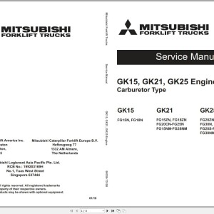 Mitsubishi FG28NM FG33NM Operation & Maintenance Service Manual