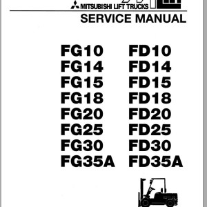 Mitsubishi FG35A Operation & Maintenance Service Manual