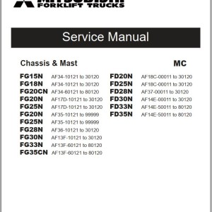 Mitsubishi FG35CN Service Manual 99719-M9140