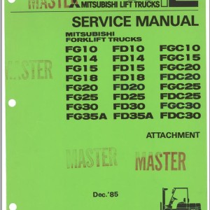 Mitsubishi FGC10 FGC15 Service Manual