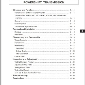 Mitsubishi FGC18K Schematic Service Manual 99719-70150