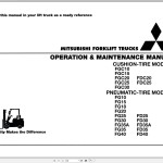 Mitsubishi FGC20 Schematic Operation & Maintenance Service Manual